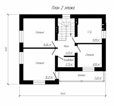 Проект двухэтажного дома в американском стиле